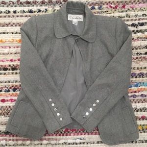 100% cashmere Oscar de la Renta blazer jacket